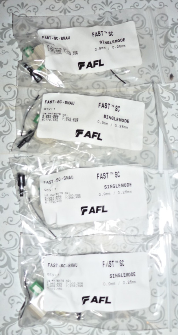 4 AFL SC FAST-SC-SMAU-Singlemode Fiber Optic Connectors 0.9/0.25mm ##