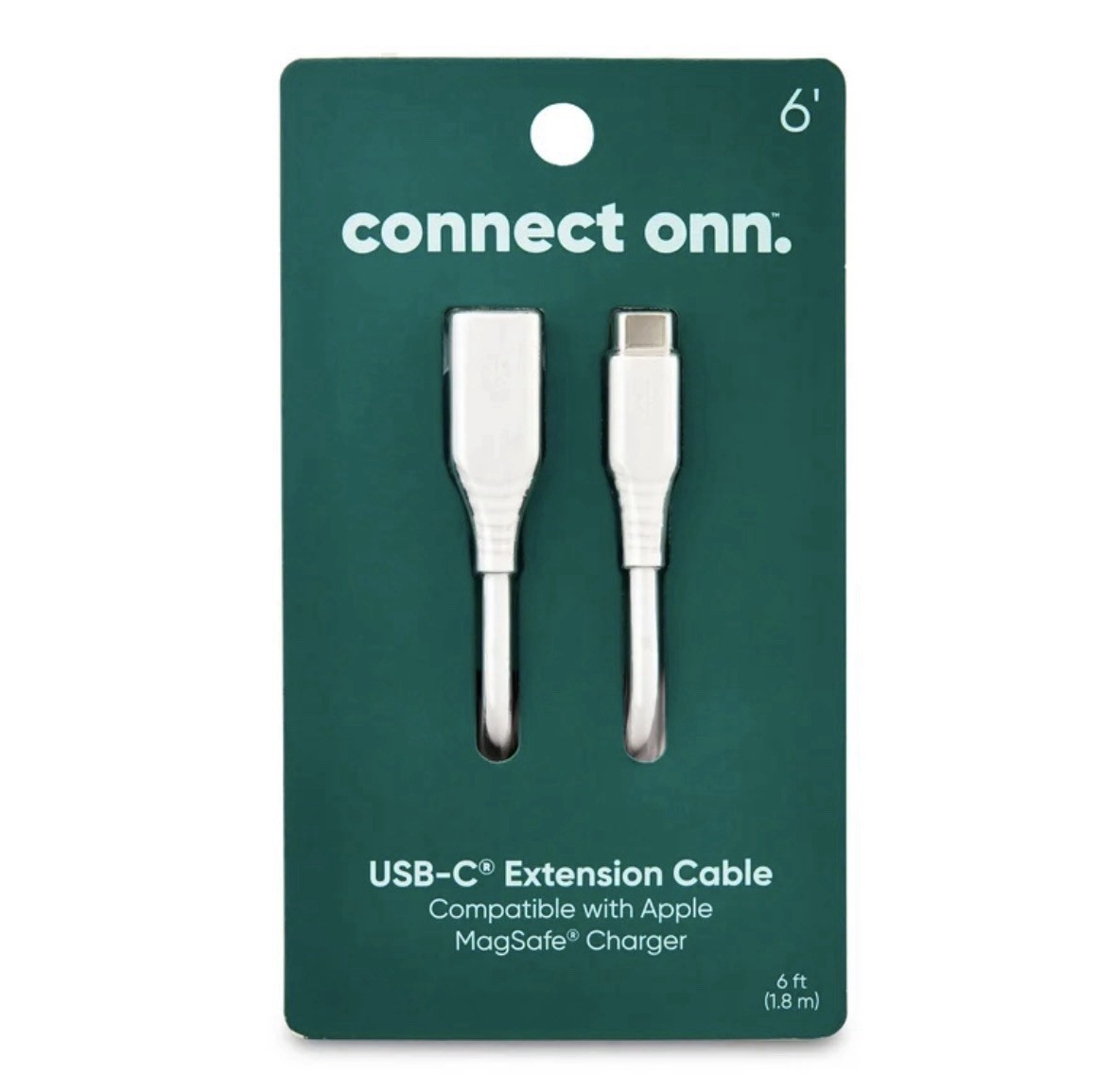 Connect Onn: Cable, Length: 6 ft, Compatible w/Apple MagSafe USB-C Devices