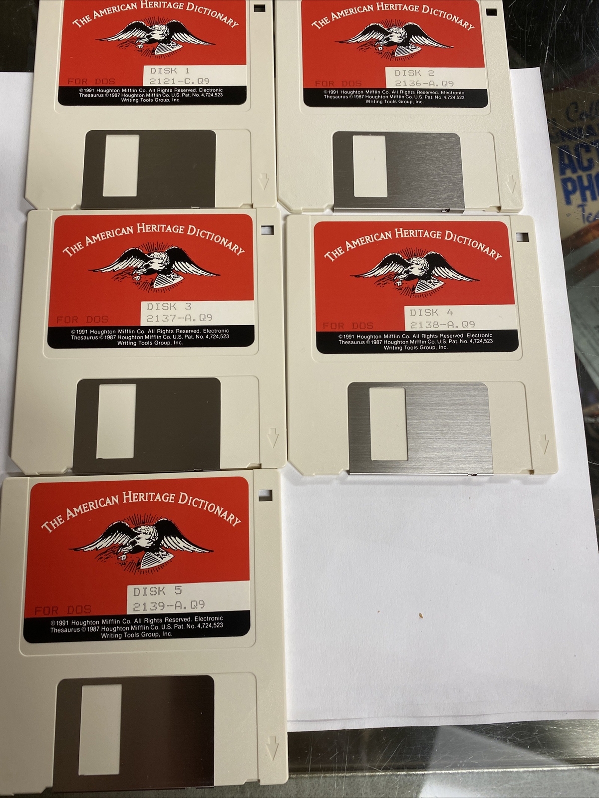American Heritage Dictionary for Mac 3.5in Floppy Complete Set Vintage
