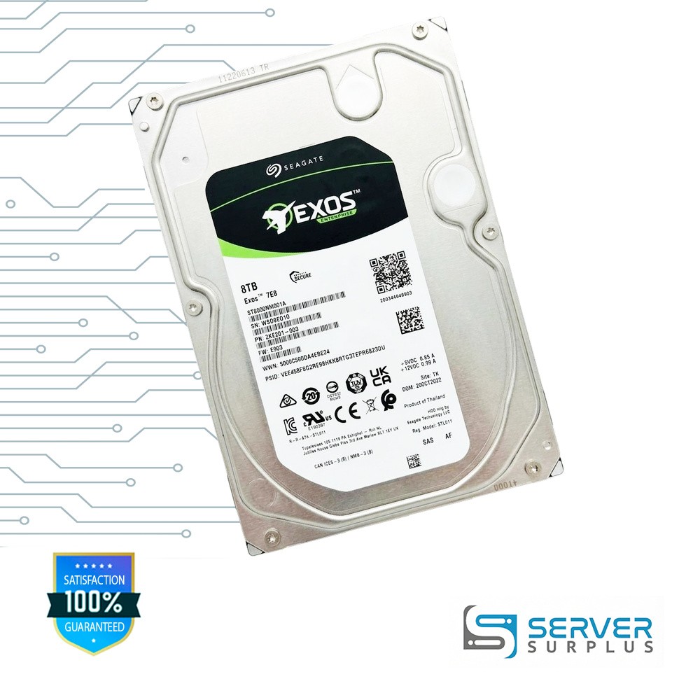 Seagate Exos 7E8 8TB SAS 3.5 in Enterprise HDD | ST8000NM001A