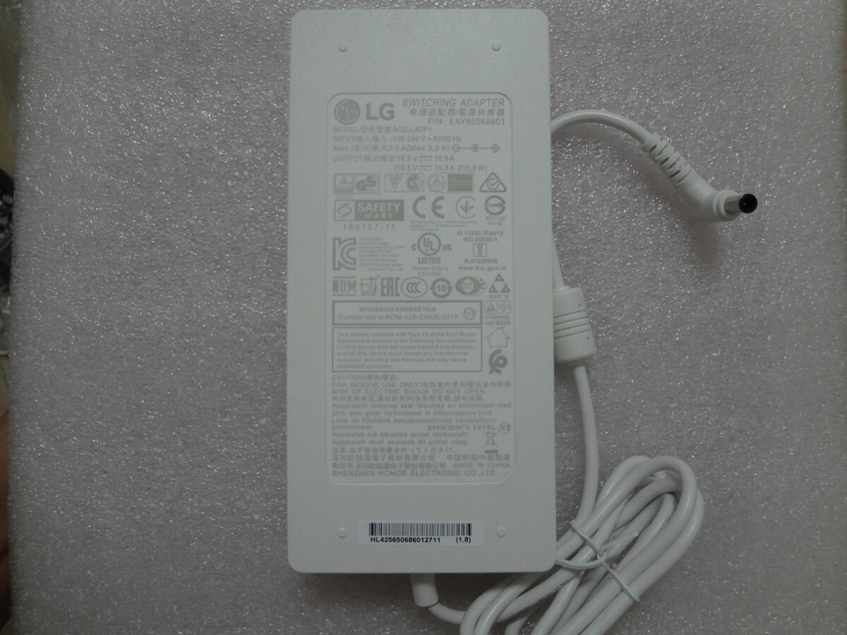 210W 19.5V10.8A for LG ACC-LATP1 EAY65068601 Curved LED Monitor OEM Slim