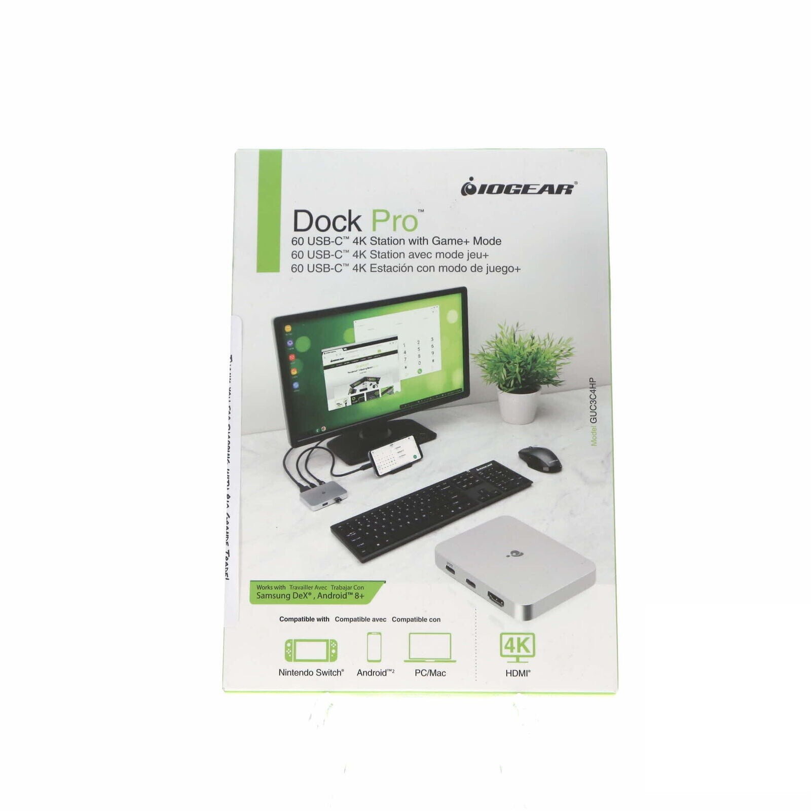 IOGEAR 4K 60W USB-C Dock Pro Station with Game+ Mode (GUC3C4HP)
