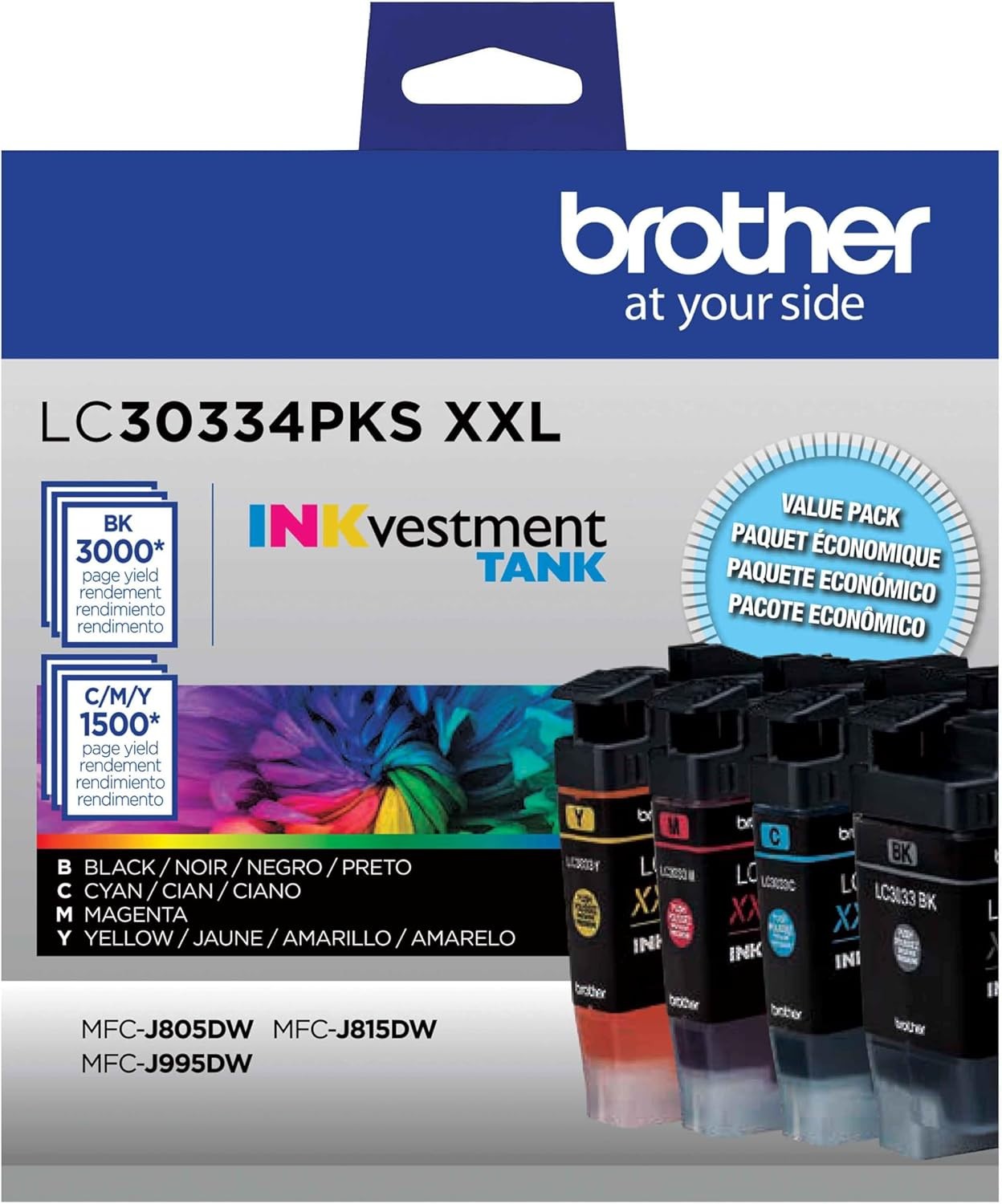 GENUINE Brother LC3033 XXL Ink Cartridge 4 Pack for MFC-J815DW MFC-J995DW