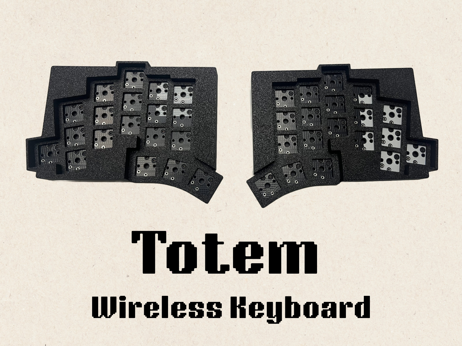 Totem Split Keyboard Custom Low Profile Wireless Ergonomic PC Gamer Accessory