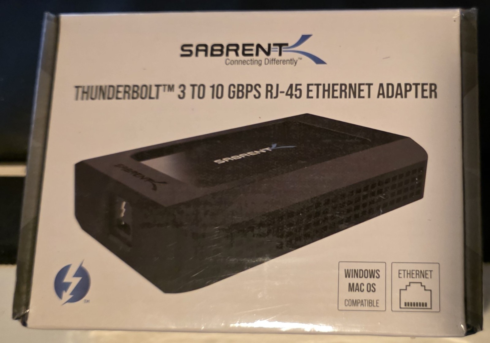 Sabrent Thunderbolt 3 to 10GbE RJ-45 Ethernet Adapter – 10 Gbps – New Sealed