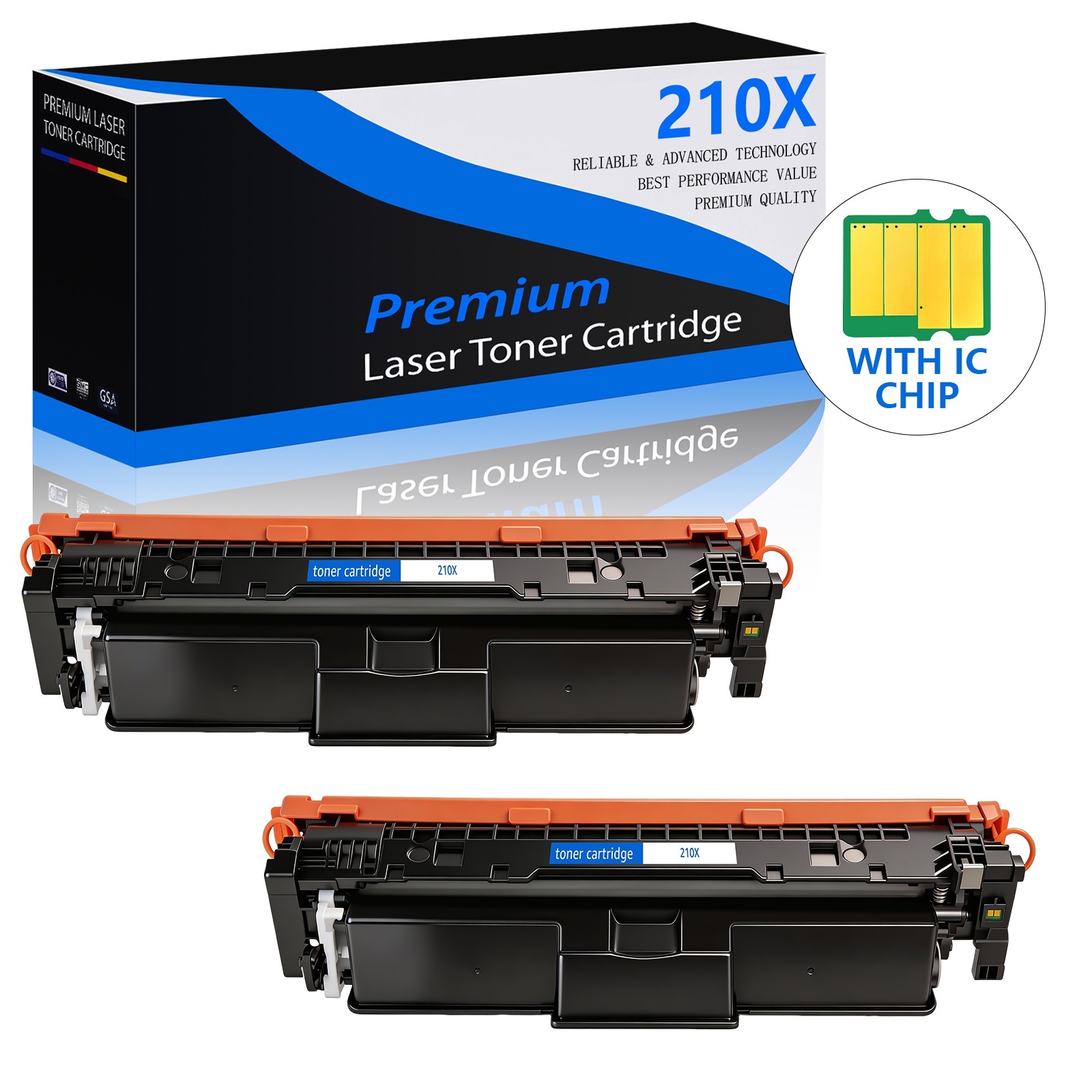 2PK 210X W2100X Toner Cartridge for HP LaserJet Pro MFP 4301fdw 4301fdn w/Chip