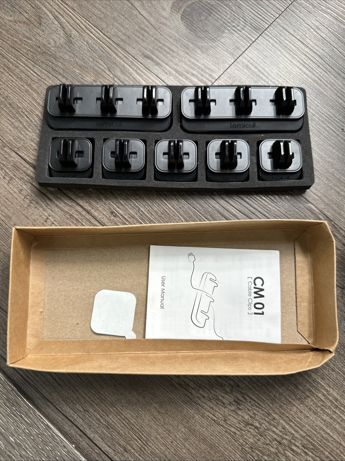 Lamicall 5+2 Packs Cable Spring Holder Clips, Cord Organizer for Desk