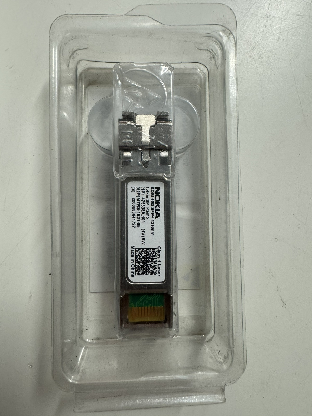 Nokia AOSI 10G SFP+ Optical Module 1310nm 1.4km SM M-Temp Class 1 Laser