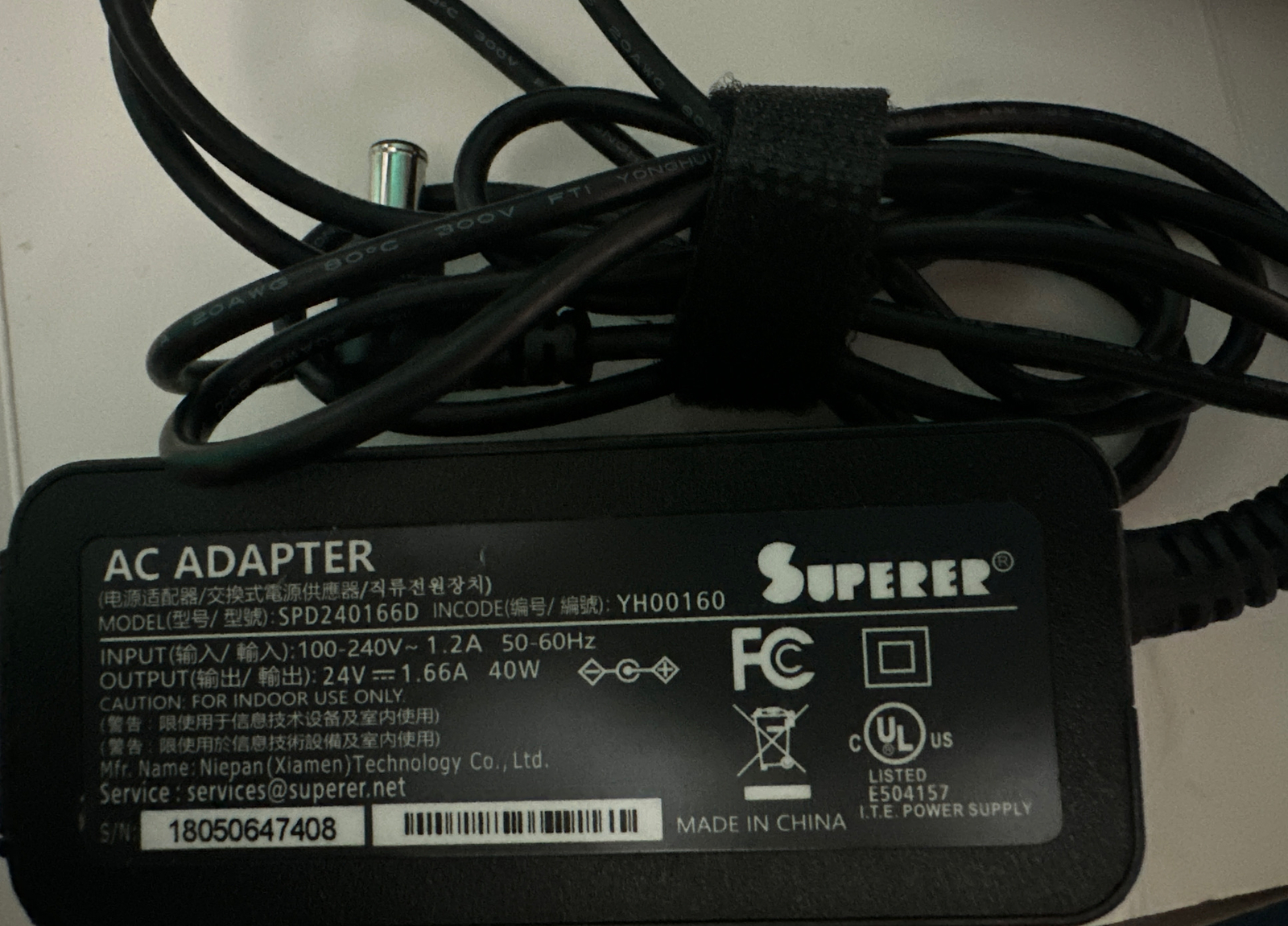 spd240166d Superer 45W 19V AC Charger Adapter for HP Dell Chromebook  EL2347