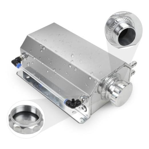Coolant Overflow Tank Universal 2L Aluminum Coolant Reservoir with Level