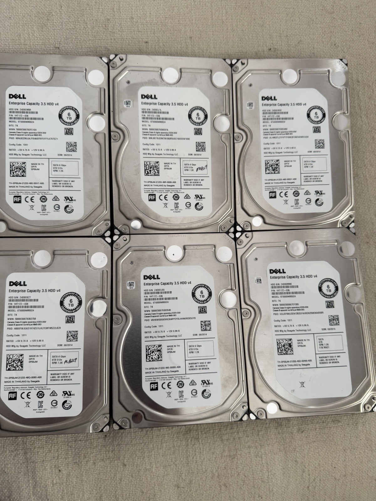 P00JM ST6000NM0024 Dell 6TB 7.2K RPM 6Gb/s 3.5" SATA HDD Hard Drive