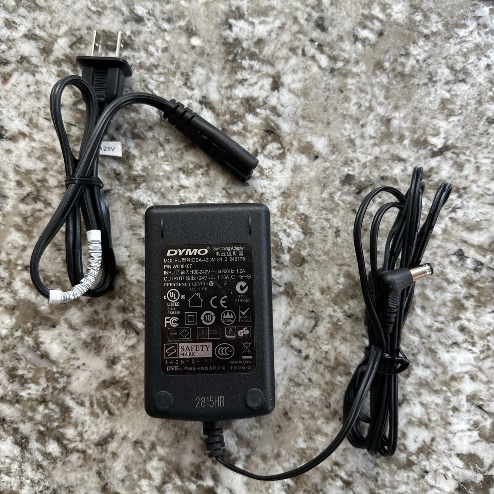Genuine DYMO AC Adapter Power Supply LabelWriter 400 450 Turbo DSA-42DM-24 24V