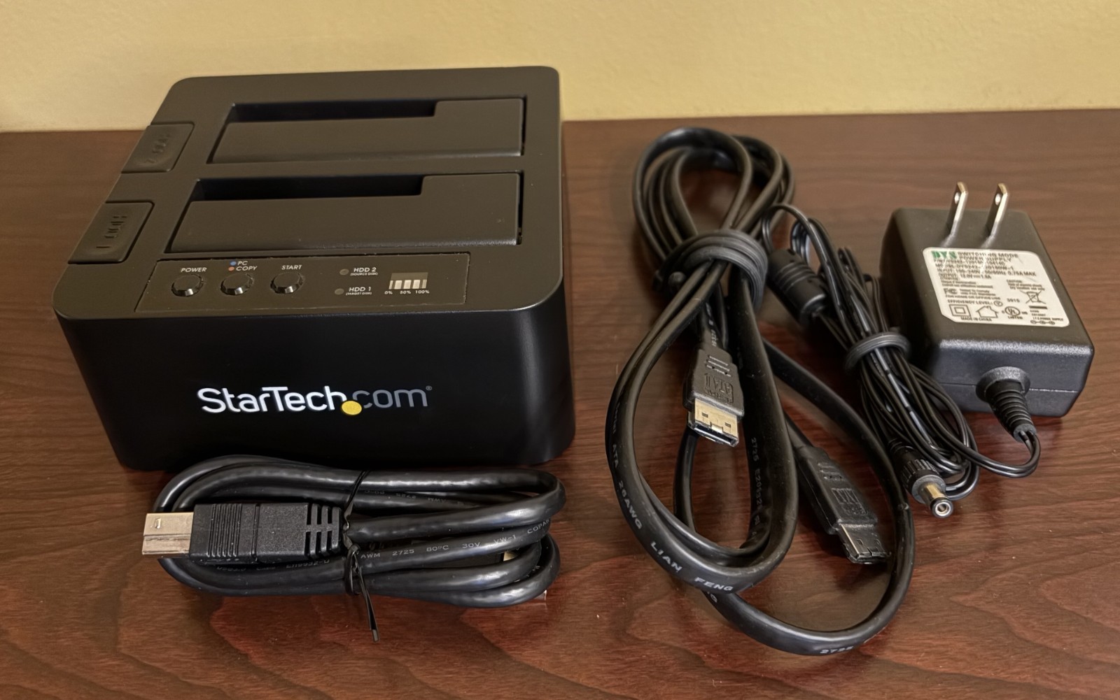 StarTech SDOCK2U33RE Dual Bay SATA HDD SSD Duplicator Dock USB 3.0 eSATA Tested