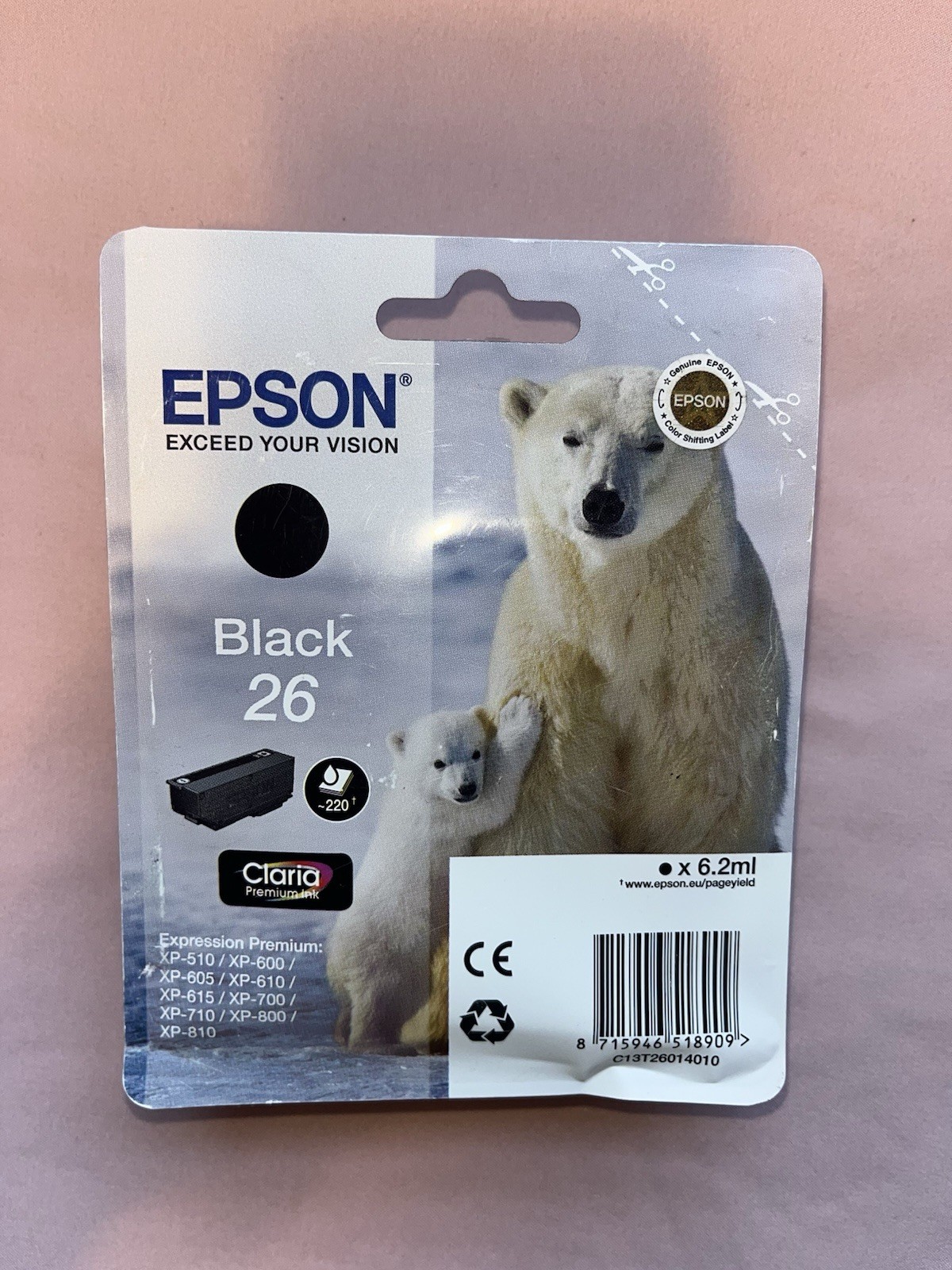 Epson Genuine 26  Black Ink Cartridge Expression Premium