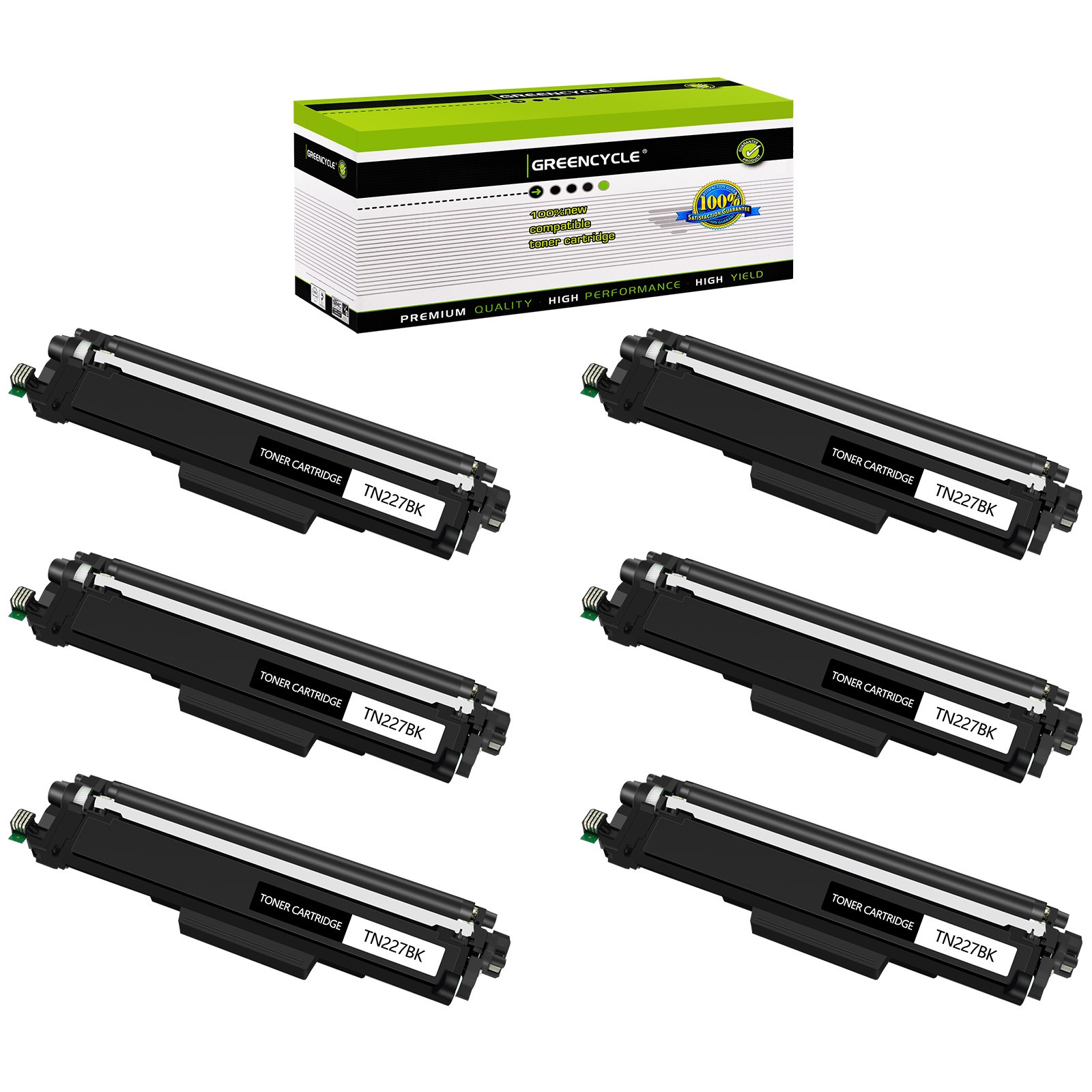 6PK TN227BK Toner FOR Brother MFC-L3710CW MFC-L3750CDW L3730CDN DCP-L3510CDW