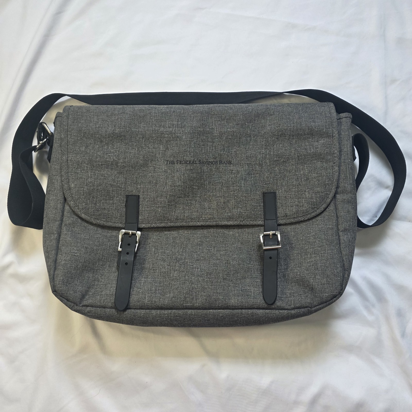 Ashbury Messenger Bag Laptop Federal Savings Bank Carry On Office Work Men Gray