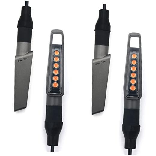 Universal Mini LED Motorcycle Indicators Turn Signal Lights for Space Grey 4pcs