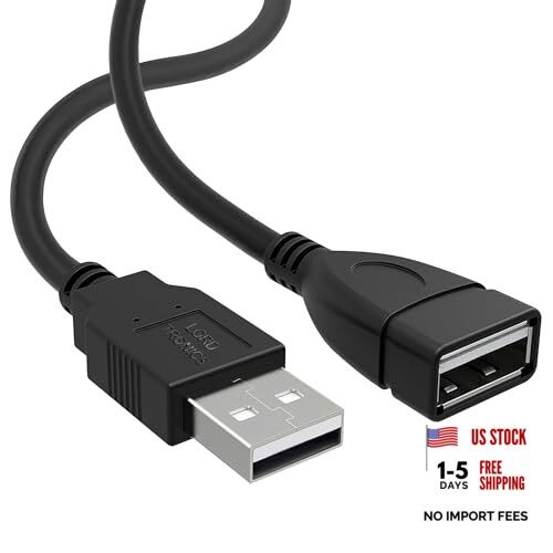 LORDTRONICS Male to Female Extension Cable USB A Male to USB A Female Data 3FT