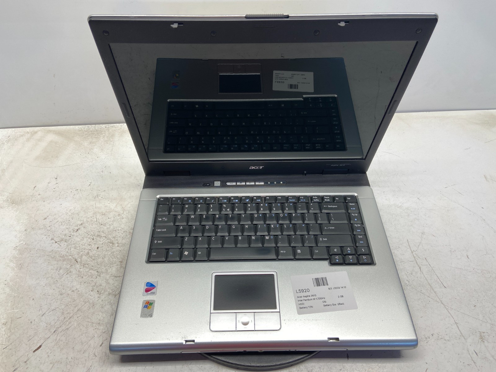 Acer Aspire 3610 Intel Pentium M 1.73GHz 2 GB NO HDD