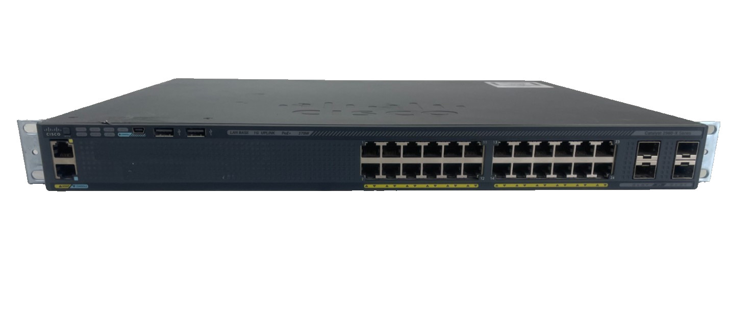 Cisco Catalyst WS-C2960X-24PS-L V04 24-Port Gigabit PoE+ Ethernet Switch