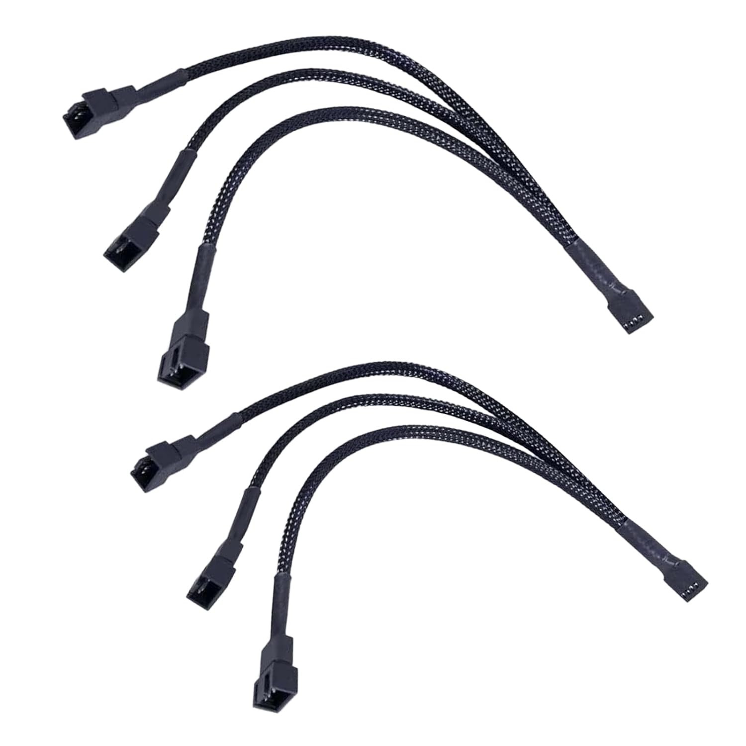 3 Way 4 Pin PWM Fan Splitter Cable,12 Inch PC Fan Extension Cable, CA PWM Fan