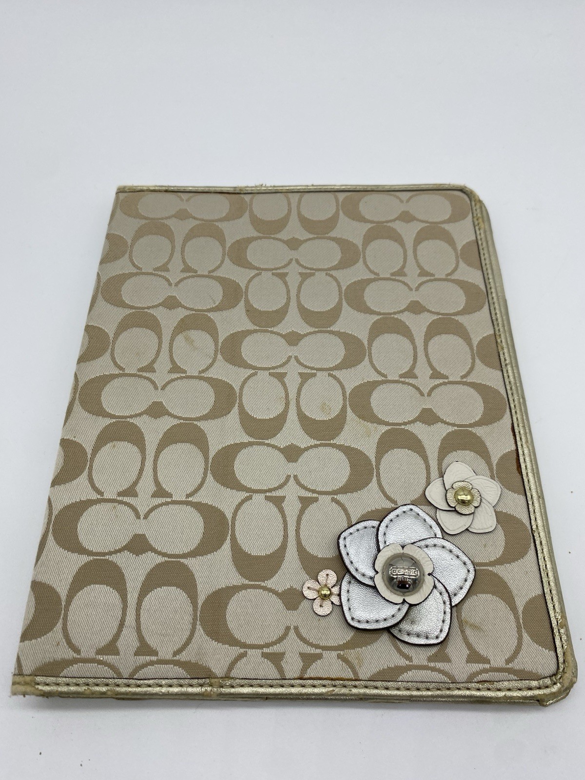 Y2k Vintage Coach Signature C canvas Flower Logo iPad Tablet case