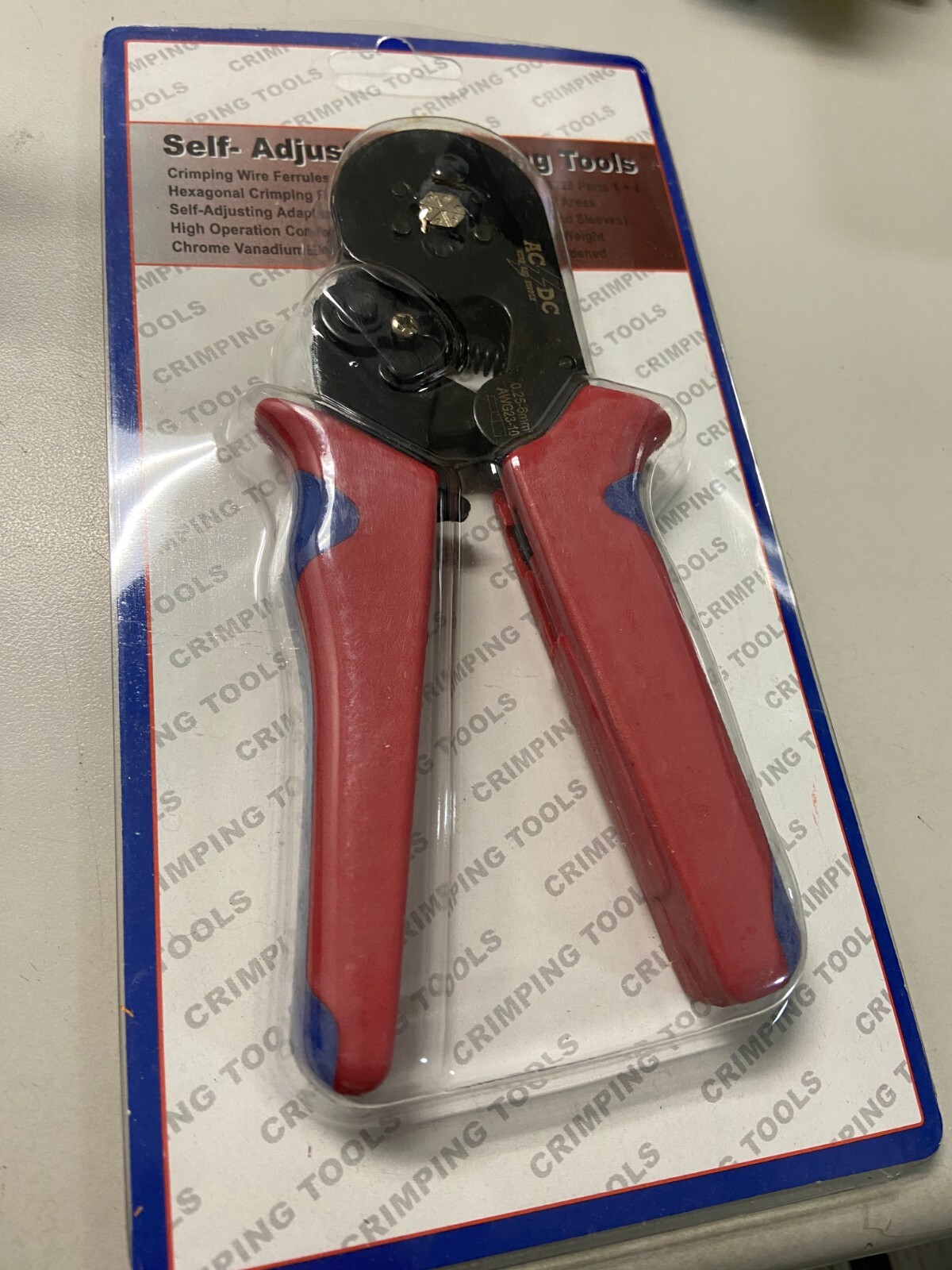 NEW AC/DC WIRE Self HEX Ratcheting Ferrule Crimper HEXAGON 23-10 ERGONOMIC