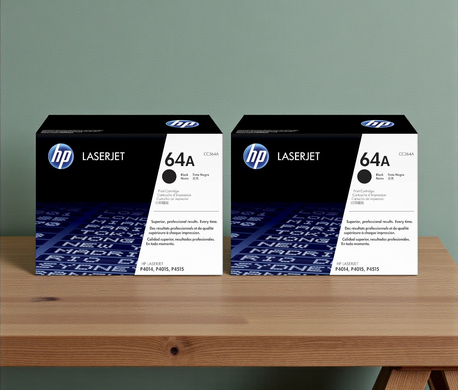 HP 64A Black 2-Pack Original LaserJet Toner Cartridge CC364A