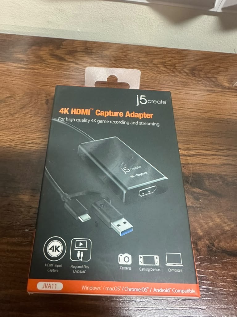 j5Create JVA11 4K HDMI Capture Adapter Windows/macOs/ChromeOS /Android