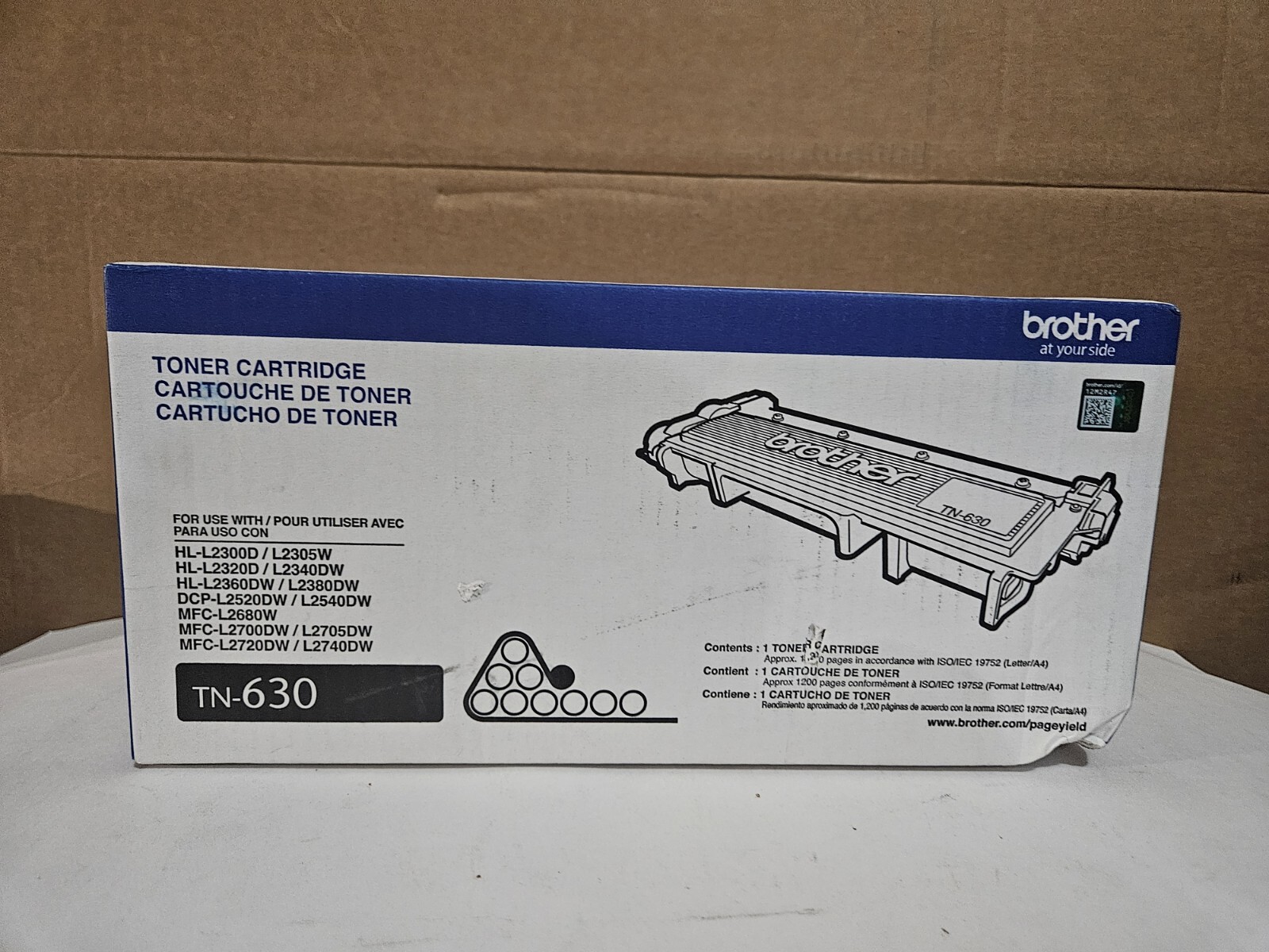 BROTHER TN-630 Black Toner Print Cartridge Sealed