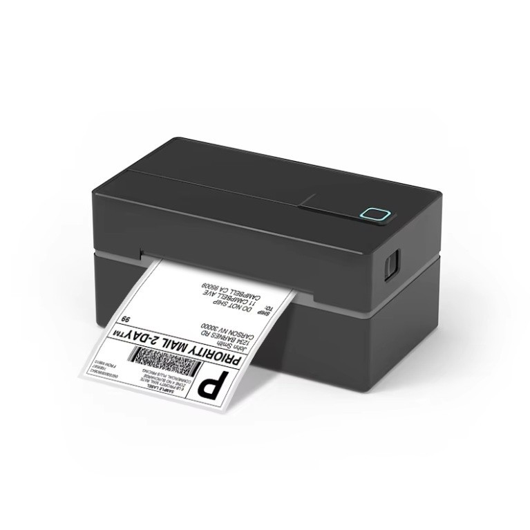 Portable Thermal Label Printer - Black, No Ink Required, 203 DPI, Bluetooth & US