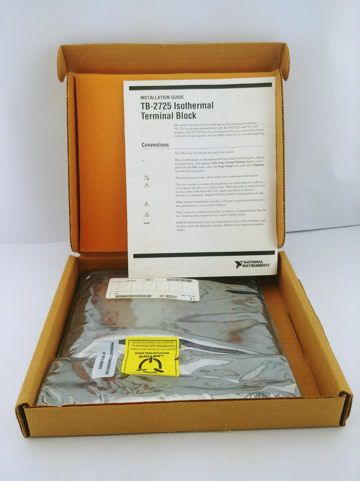 National Instruments NI TB-2725 Isothermal Terminal Block 191322B-01 | New Open