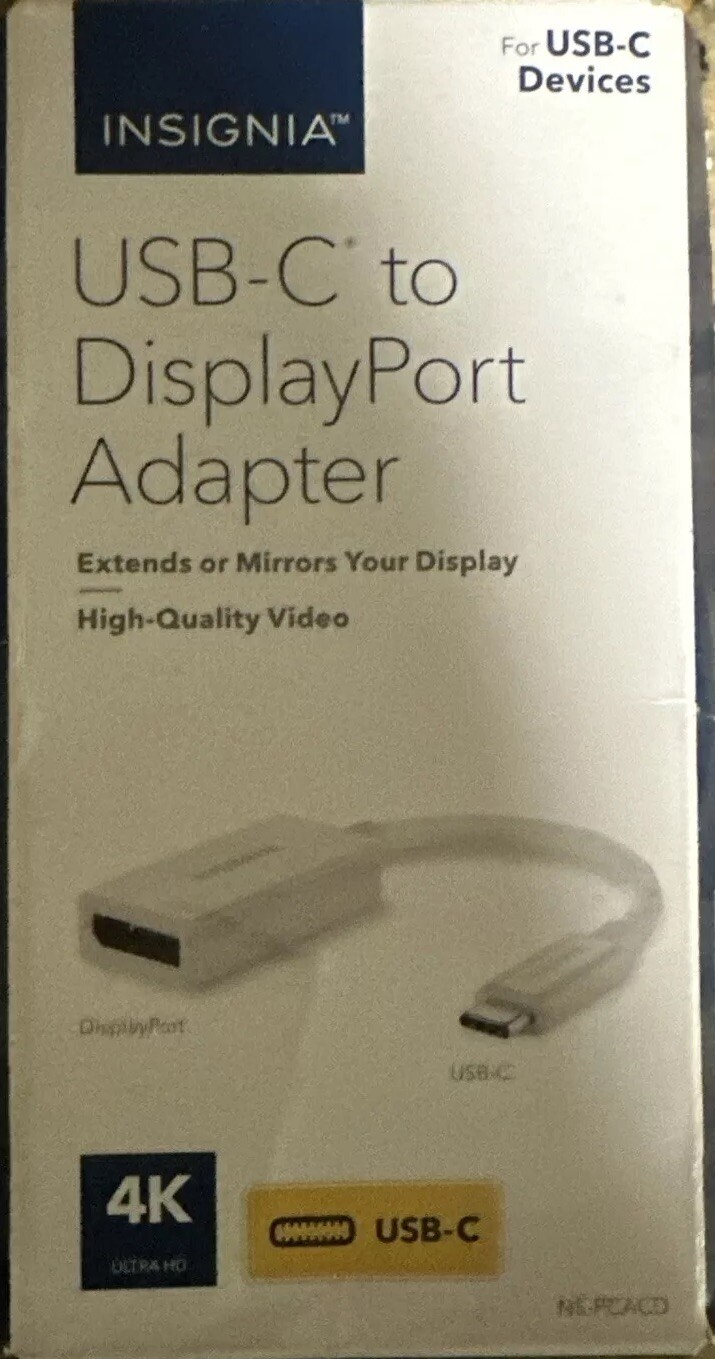 Insignia- USB-C to DisplayPort Adapter - White NC-PCACD
