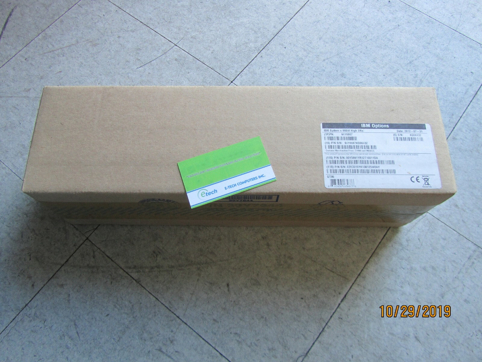 94Y6667 - IBM System x 900W AC Power Supply for x3550 M4, x3650 M4, x3500 M4 