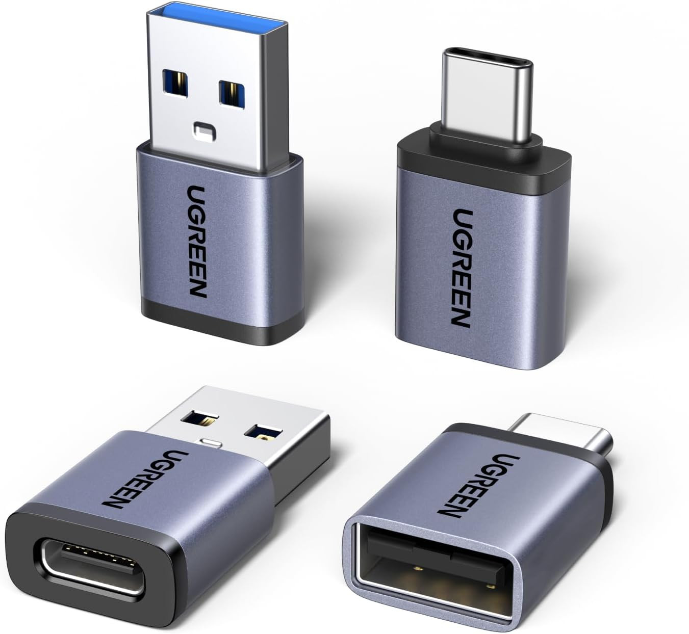 UGREEN USB to USB C Adapter & USB C to USB Adapter Combo 4-Pack, 10Gbps Type C U