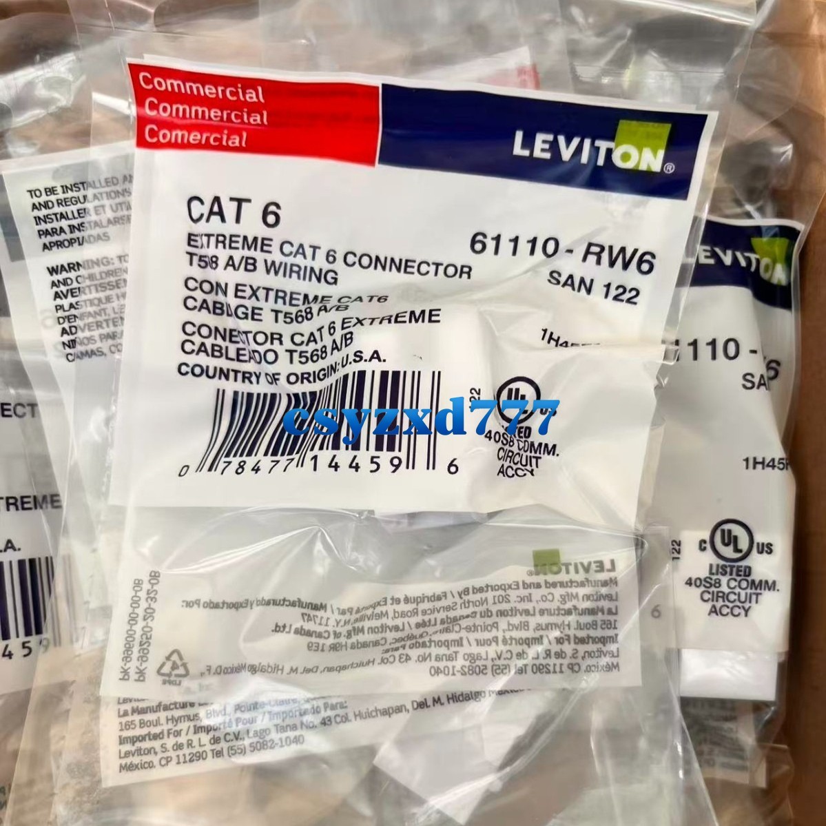 Qty50 NEW For Leviton 61110-RW6 Cat 6 Keystone jack Gigabit RJ45 White