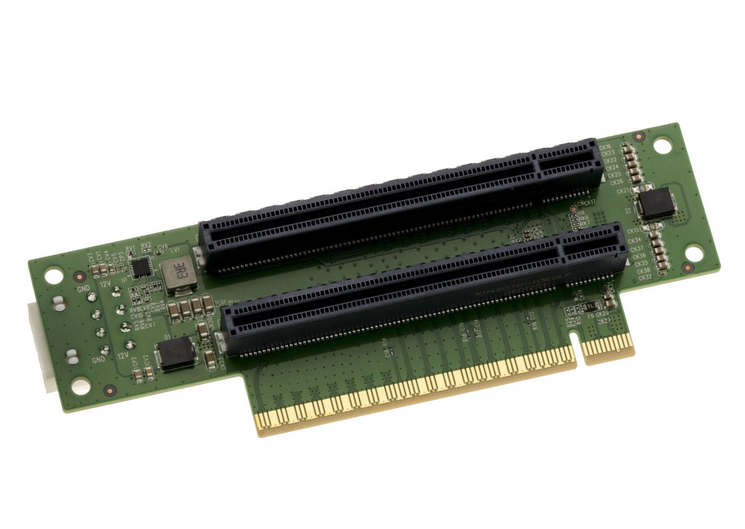 PCIe Gen 5.0 x16 Riser Duplicate Adapter To 2 Ports x16 At 90° Speed 64 GB