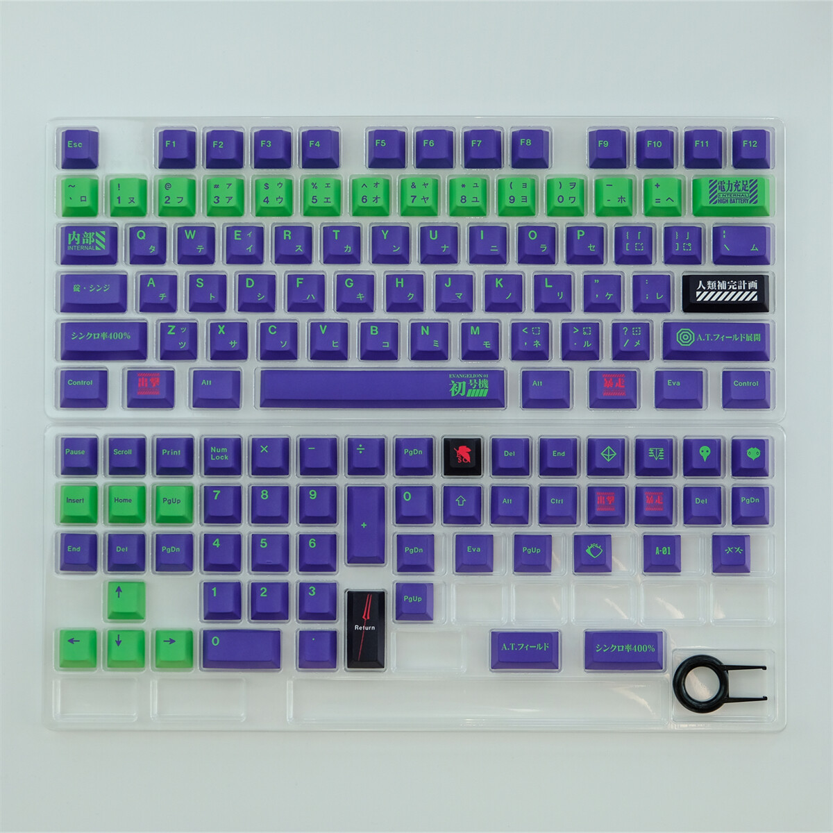 GMK Copy EVA-01 Theme Keycap Cherry Profile PBT 129pcs/Set for Cherry MX