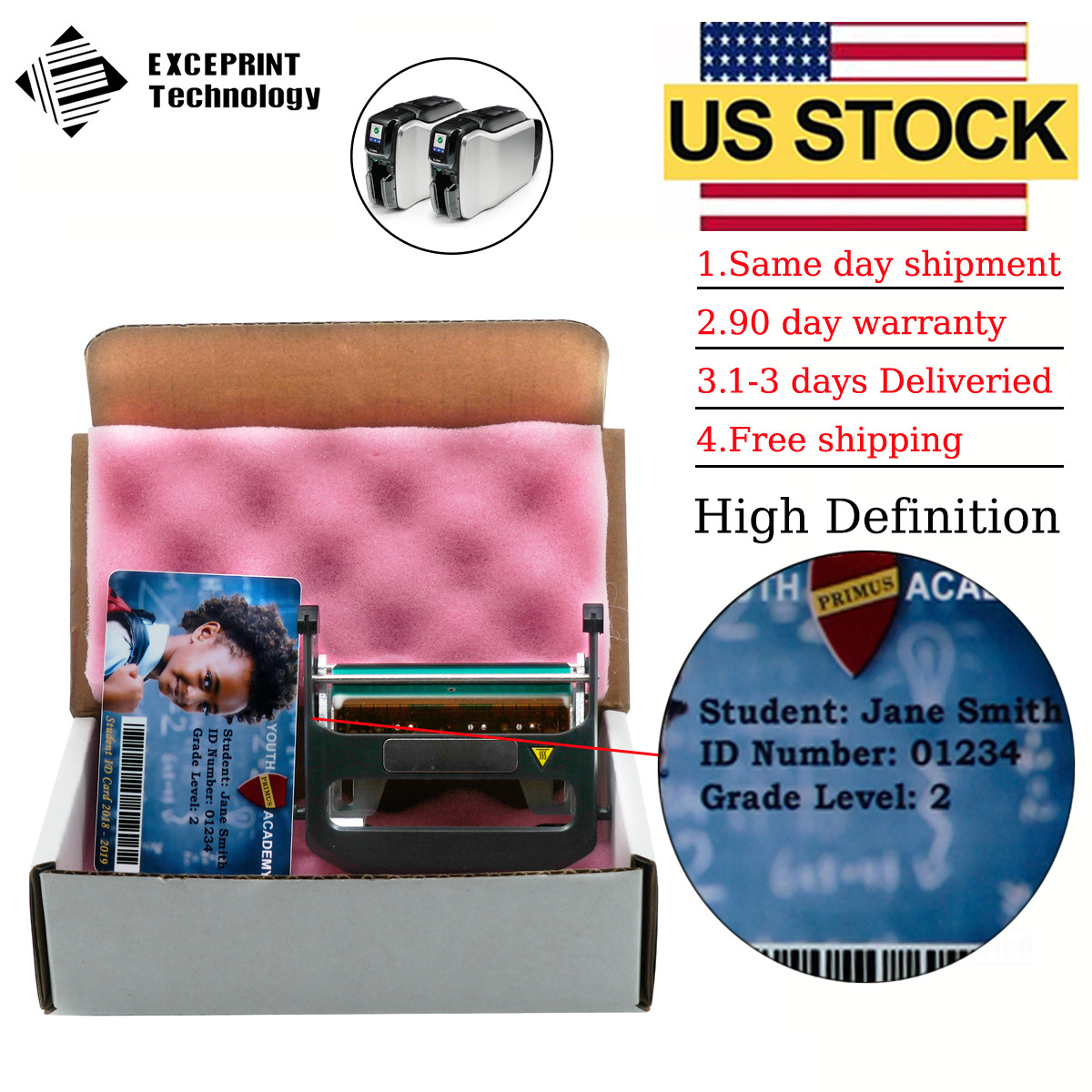 ✅ Printhead for Zebra ZC300 ZC350 PVC Color Card Printer 300dpi P1094879-020 ✅