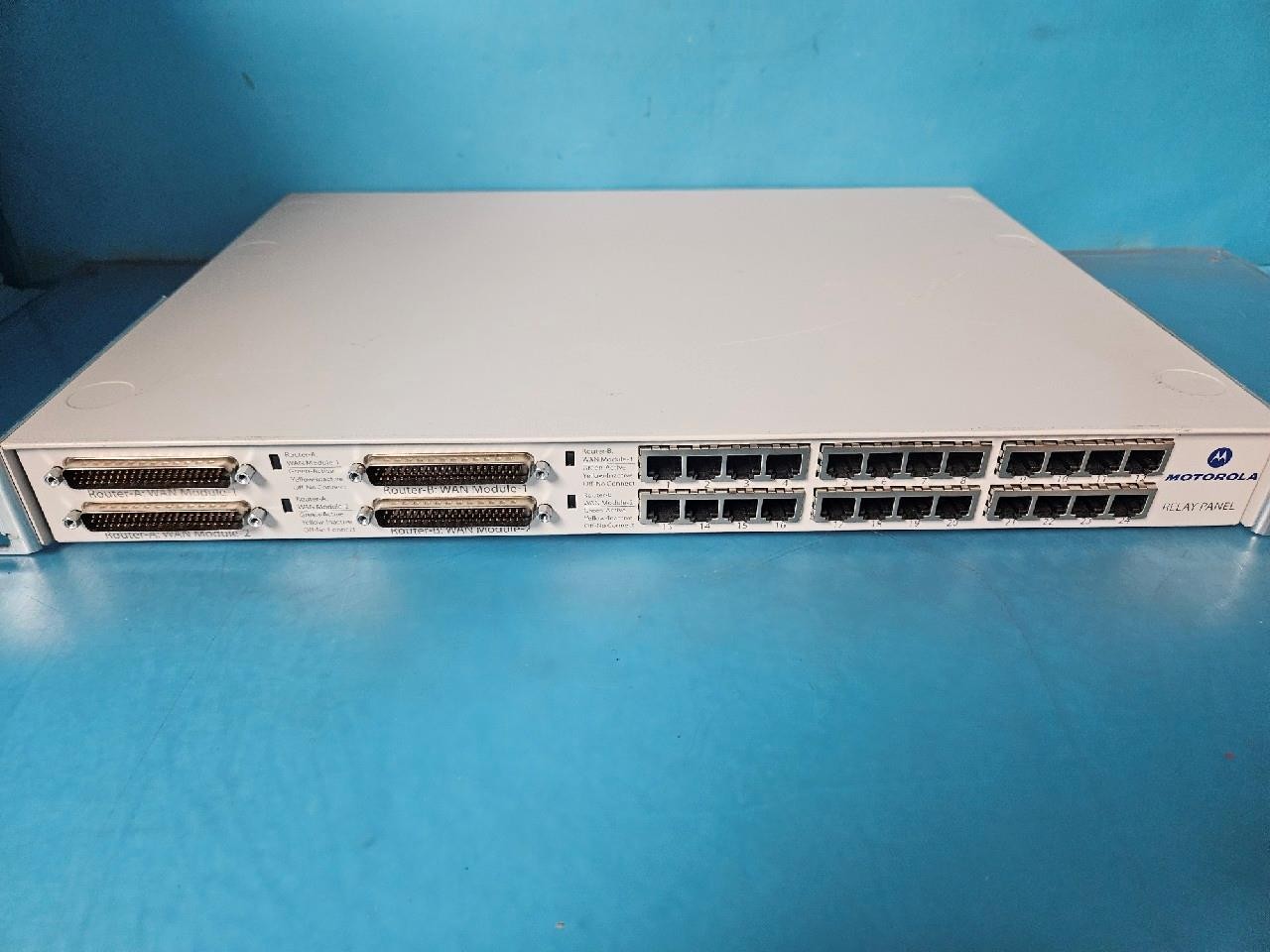 MOTOROLA S6000 RELAY PANEL RJ45 CLN1772B 4 WAN MALE PORTS RACKMOUNT WORKS GREAT