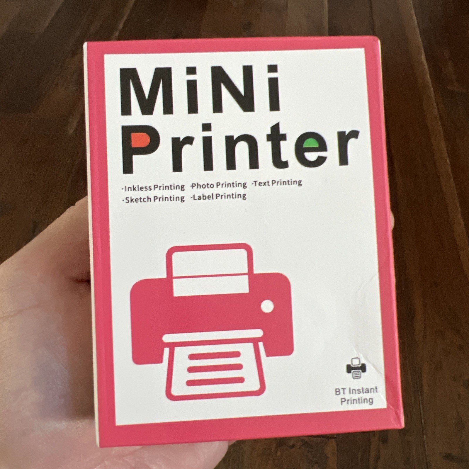 Mini Portable Thermal Printer Pocket Printer Wireless - Pink Cat - 