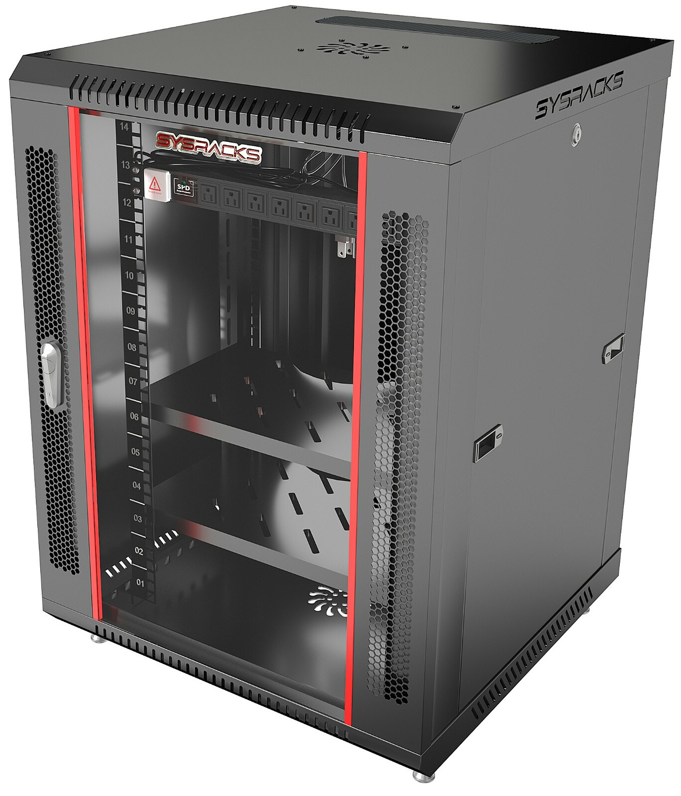 15U 24" Deep Wall Mount IT Network Server Rack Cabinet Enclosure- FREE ACCESSORY