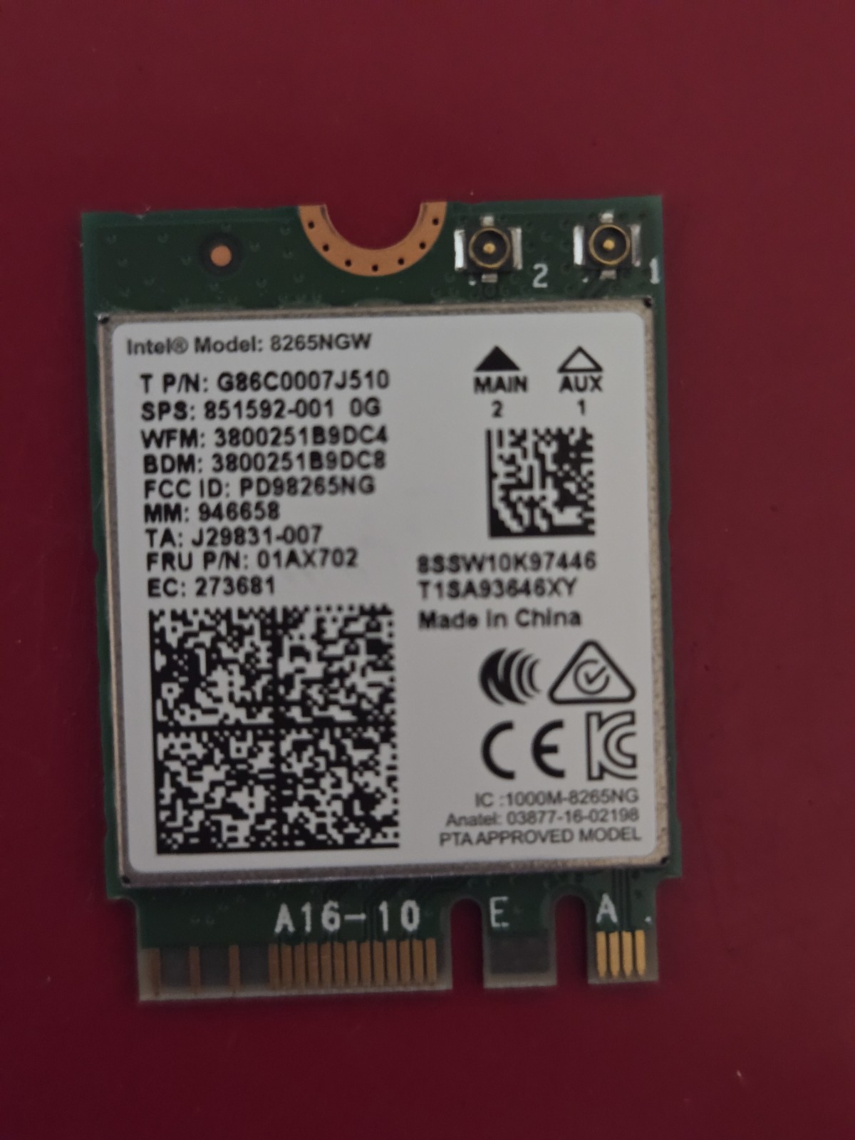 intel 8265NGW