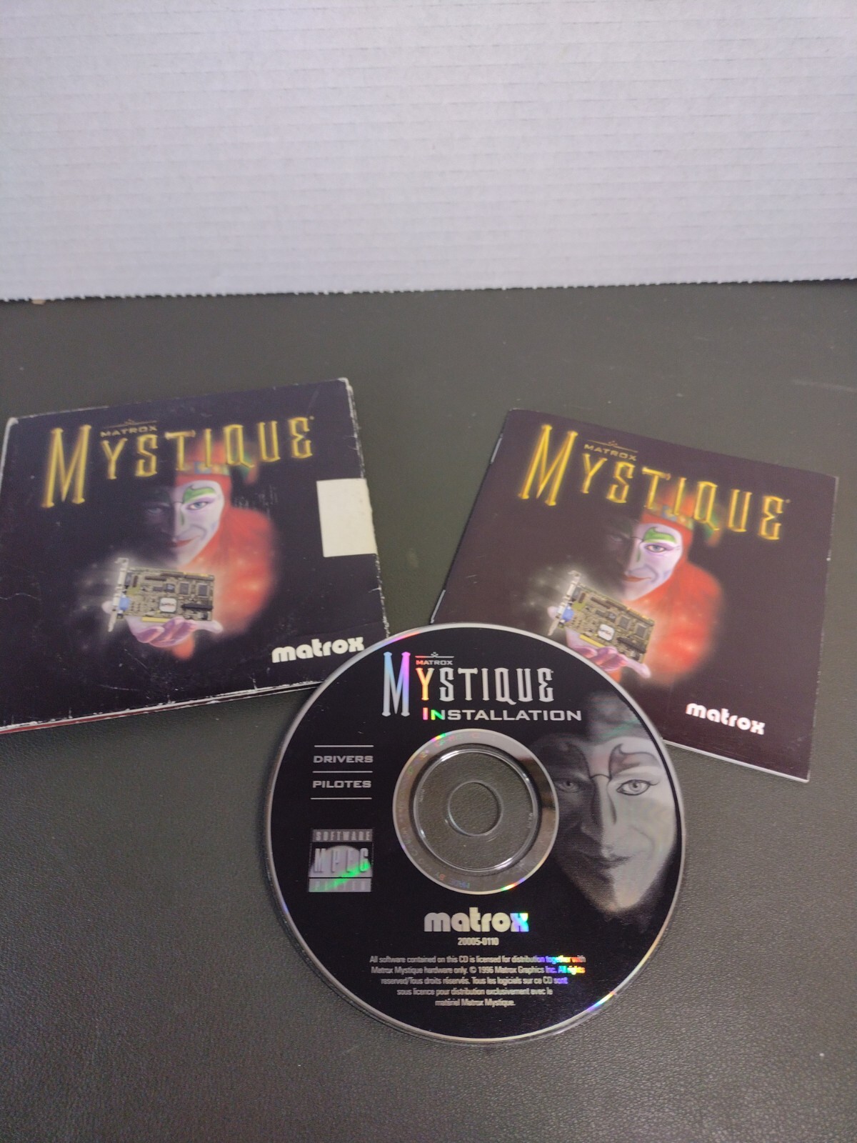 Rare Matrox Mystique Drivers Disc MGA-1064SG-D 2MB PCI Video Card MGA-MYST READ 