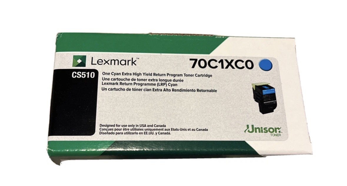 Lexmark 70C1XC0 Cyan Toner Cartridge