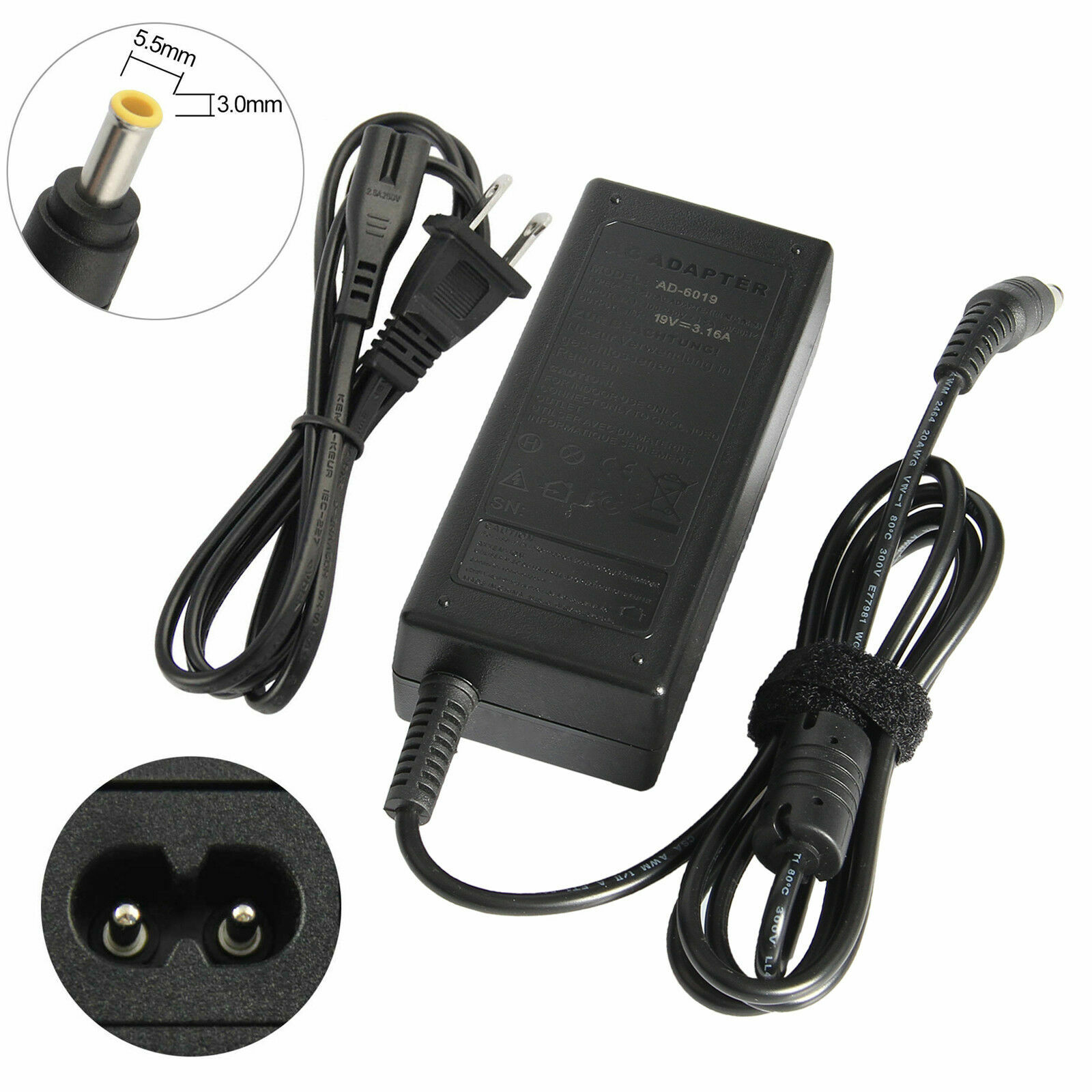 Adapter Charger For Samsung QX410-S02 QX411 NP-QX410-S02US RV511 RC512 NP-QX411