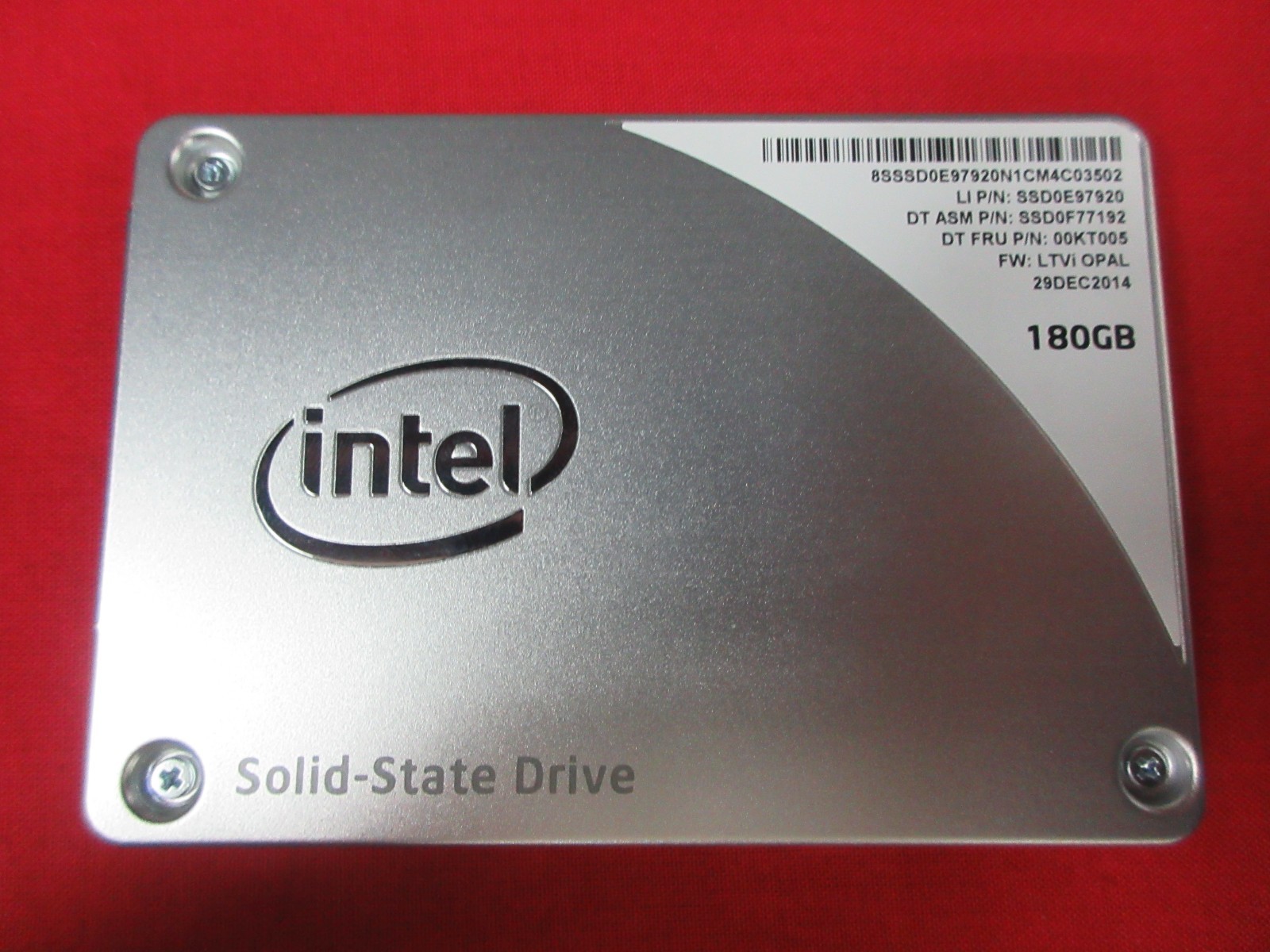 ORIGINAL INTEL PRO 2500 SERIES 2.5" 6Gb/s SATA 180GB SOLID STATE DRIVE 00KT005