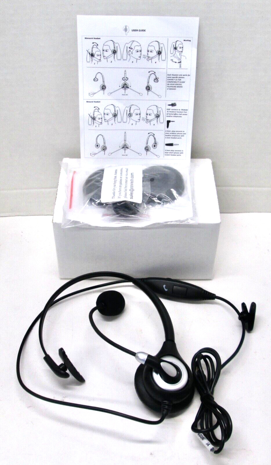 Arama Call Center Headset Model A600 with 3.5mm Plug - New