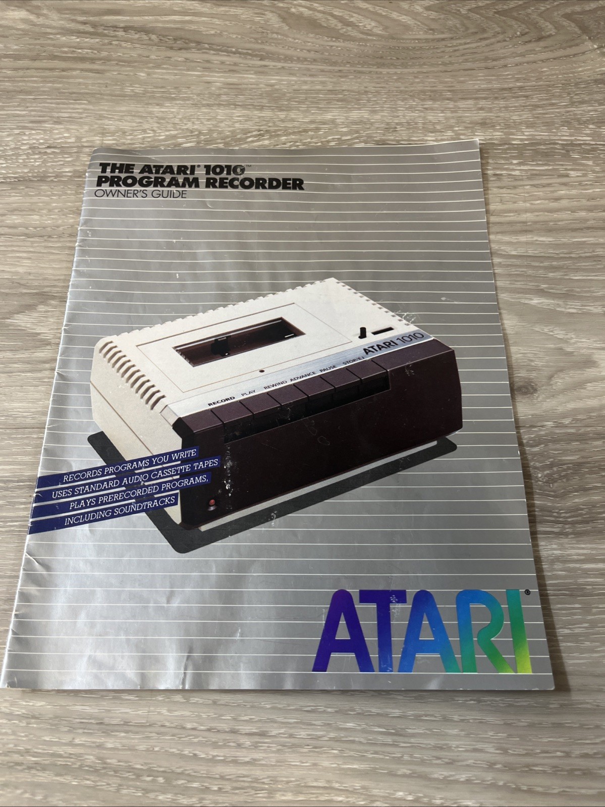 1010 PROGRAM RECORDER OWNERS MANUAL 800/XL/XE Atari