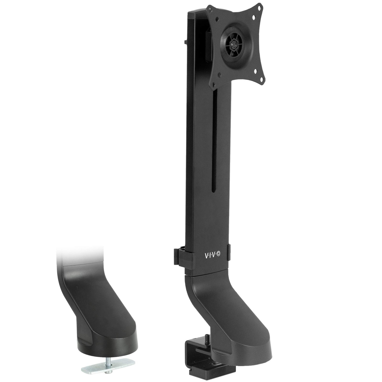 Adjustable Single Monitor Mount for Sit-Stand Workstation, Desk Converter, Mo...